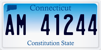 CT license plate AM41244