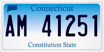CT license plate AM41251