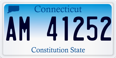 CT license plate AM41252