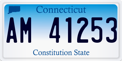 CT license plate AM41253