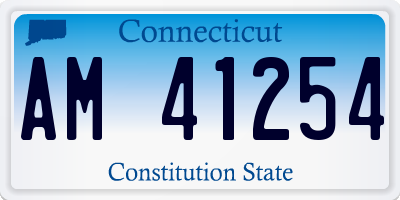 CT license plate AM41254