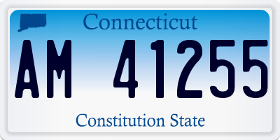 CT license plate AM41255