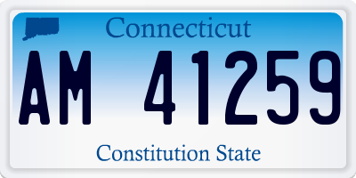 CT license plate AM41259