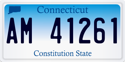 CT license plate AM41261