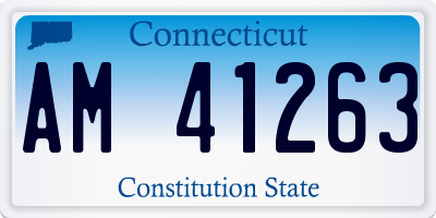 CT license plate AM41263