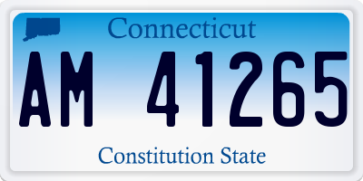 CT license plate AM41265