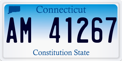 CT license plate AM41267