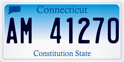 CT license plate AM41270