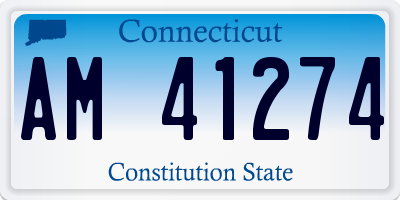 CT license plate AM41274