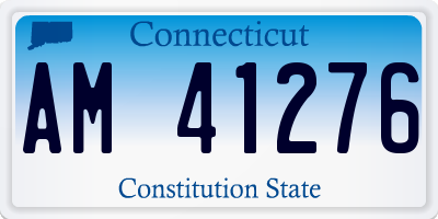 CT license plate AM41276
