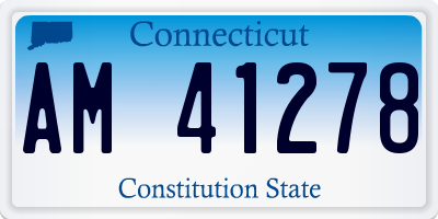 CT license plate AM41278