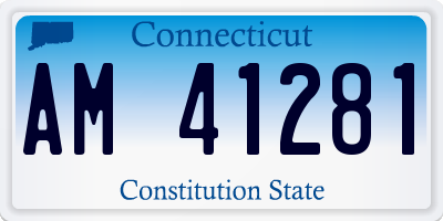 CT license plate AM41281