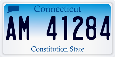 CT license plate AM41284