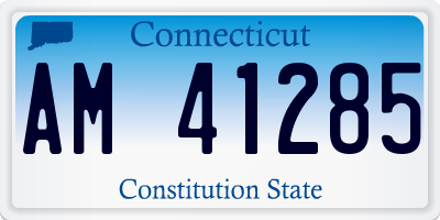 CT license plate AM41285