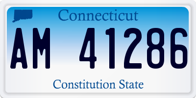 CT license plate AM41286