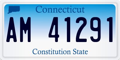 CT license plate AM41291
