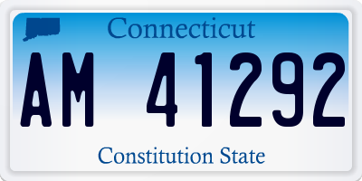CT license plate AM41292