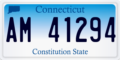 CT license plate AM41294