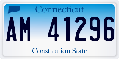 CT license plate AM41296