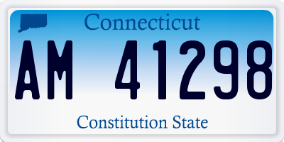 CT license plate AM41298