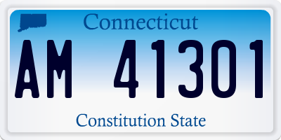 CT license plate AM41301