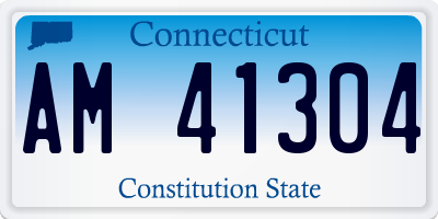 CT license plate AM41304