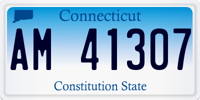 CT license plate AM41307
