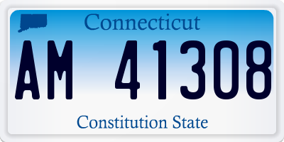CT license plate AM41308