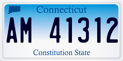 CT license plate AM41312