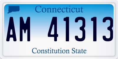 CT license plate AM41313