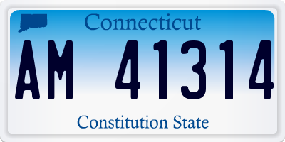 CT license plate AM41314