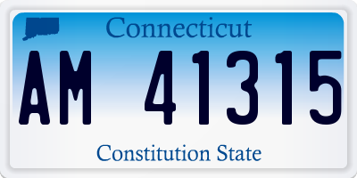 CT license plate AM41315