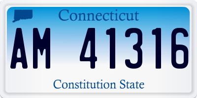 CT license plate AM41316