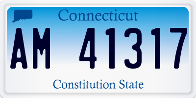 CT license plate AM41317