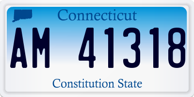 CT license plate AM41318