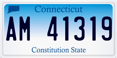 CT license plate AM41319