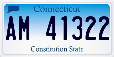 CT license plate AM41322
