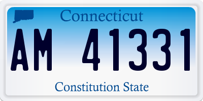 CT license plate AM41331
