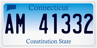 CT license plate AM41332