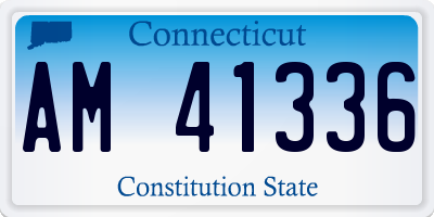 CT license plate AM41336