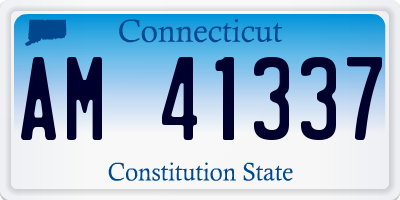 CT license plate AM41337