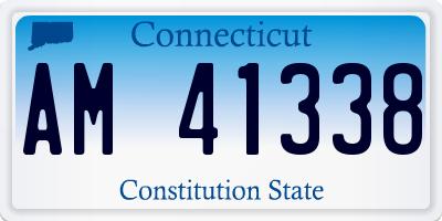 CT license plate AM41338