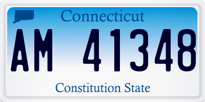 CT license plate AM41348