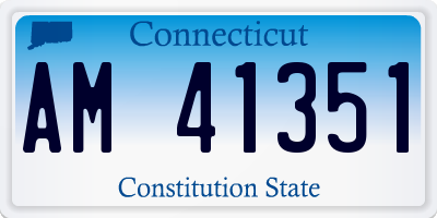 CT license plate AM41351
