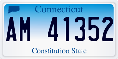 CT license plate AM41352