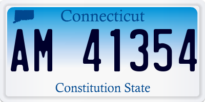 CT license plate AM41354