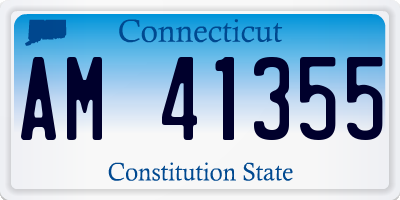 CT license plate AM41355