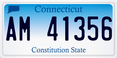 CT license plate AM41356