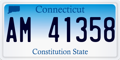 CT license plate AM41358