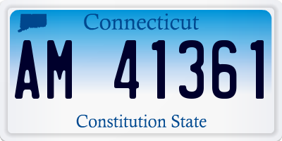 CT license plate AM41361